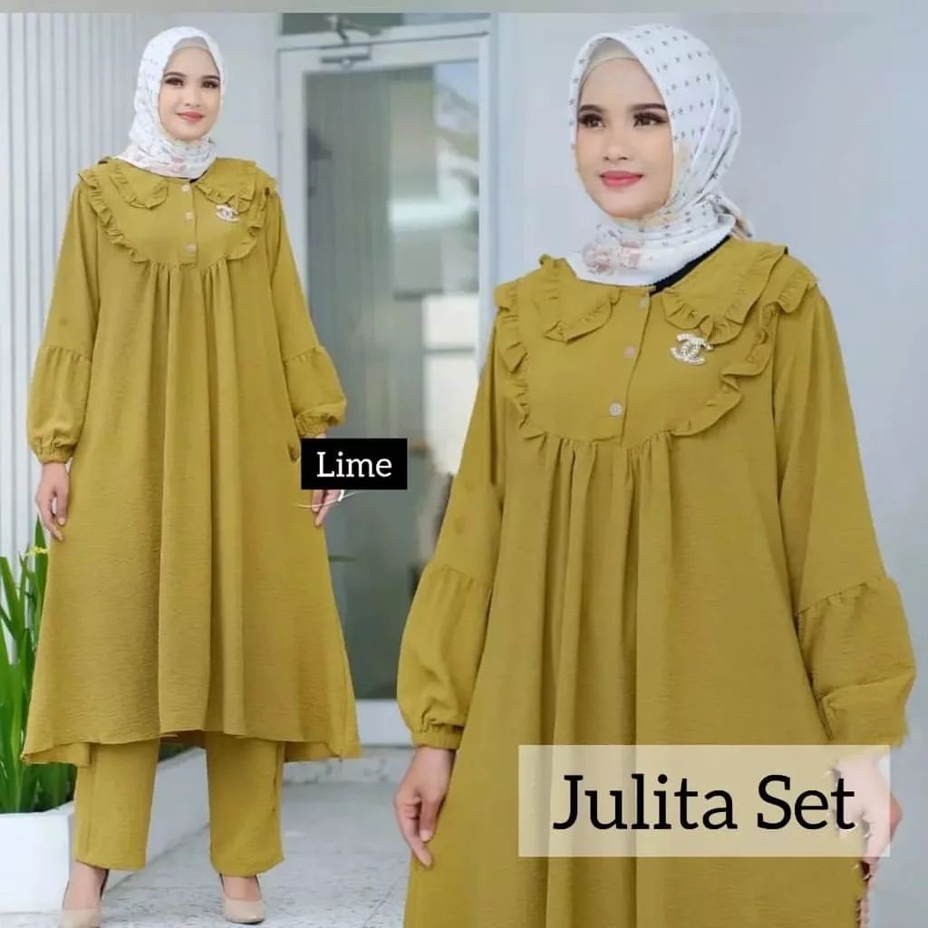 julita-set-2in1-ขนาด-m-l-xl-xxl-ชุดเสื้อ-กางเกง-ไม่รวม-hijab-สูทร่วมสมัย-ผู้หญิง-ที่มีวัสดุอากาศ-สีชมพู-ล่าสุด-ชุดเดียว-ไวรัส-จัมโบ้-สไตล์เกาหลี-เรียบง่าย-สําหรับผู้หญิง-แฟชั่นมุสลิม