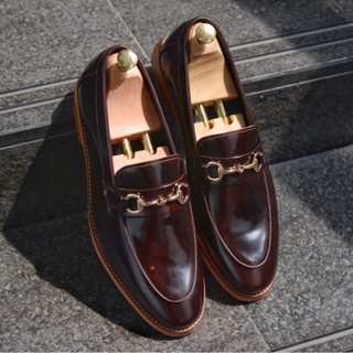 702 Horsebit Loafer Burgundy Wooden Soles