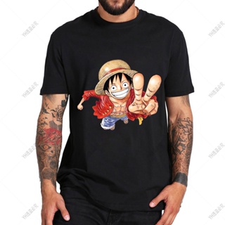เสื้อยืดแขนสั้น เสื้อยืดแขนสั้นลําลอง พิมพ์ลายการ์ตูนอนิเมะ One Piece Luffy ทรงหลวม แฟชั่นฤดูร้อน สไตล์ญี่ปุ่น_11