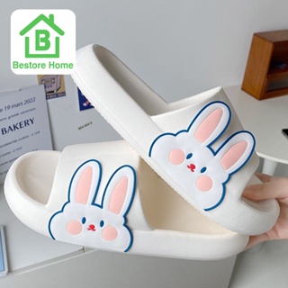 Bestore Home o(≧∀≦)o รองเท้าแตะแบบสวม สไตล์เกาหลี 🐰ลายกระต่าย🐰 นุ่มสบายเท้า น่ารัก สินค้าในไทย พร้อมส่ง