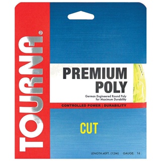 TOURNA PREMIUM POLY CUT เอ็นเทนนิส 40ft/12m. 17g 1.25mm. (ตัดแบ่งจากม้วนใหญ่ คุณภาพเดียวกันในราคาพิเศษ) เอ็นกลมทนทาน  รา