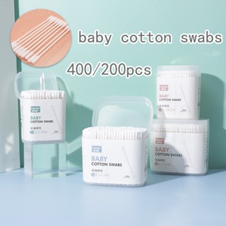 ภาพหน้าปกสินค้า【COD】สำลีก้านกระดาษชนิดหัวเล็ก คอตตอนบัตเด็กขนาดเล็ก2หัว 1 กล่อง 200 ก้าน Baby Moby Cotton ที่เกี่ยวข้อง