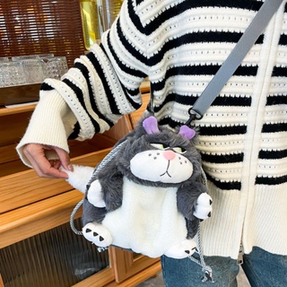 Disney Lucifer Cat Portable Drawstring Pocket Plush Toy Doll Shoulder Bag Anime Cinderella Cosmetic Storage Bags Girls Birthday Xmas Gift