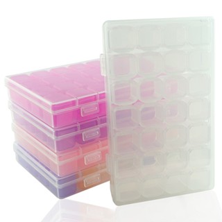 【AG】Transparent 28 Compartment Nail Art Jewelry Decorations Storage