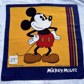 Mickey mouse ผ้าเช็ดหน้า มิกกี้เม้าส์ วินเทจ โพกผมได้