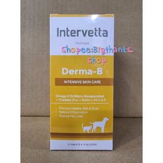 Dr.Choice Derma-B หมดอายุ 08/02/2024 ผลิตภัณฑ์อาหารเสริมเพื่อโรคผิวหนังสำหรับสุนัขและแมว