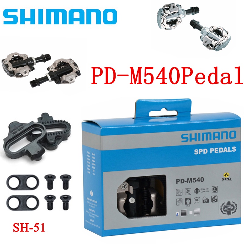 shimano-ขาถีบจักรยาน-บันไดเสือภูเขาชิมาโน่-pd-m540-สําหรับจักรยานเสือภูเขา-จักรยาน-ที่เหยียบเท้า-พร้อมกล่อง