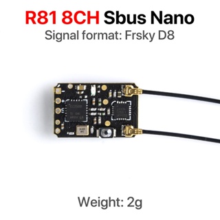 Radiomaster ตัวรับสัญญาณนาโน R81 2.4GHz 8CH มากกว่า 1KM SBUS สําหรับโดรนบังคับ FrSky D8 TX16S รองรับ RSSI