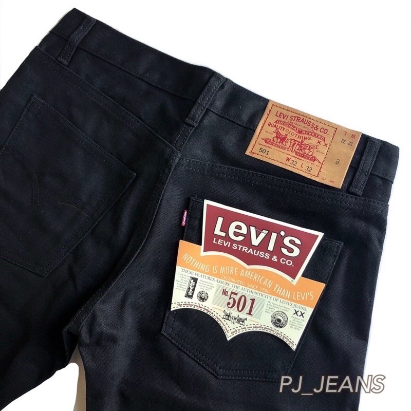 llevi-s-กางเกงยีนส์ลีวาย-501-big-e-สีดำซุปเปอร์แบล็ค-เนื้อผ้าดี
