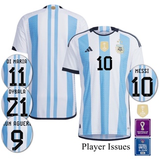 เสื้อกีฬาแขนสั้น ลายทีมชาติฟุตบอล Player Issues -22 23 Argentina jersey 2022 ชุดเหย้า สําหรับผู้ชาย