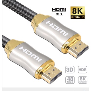 ภาพหน้าปกสินค้าHDMI Cable 8K สายกลม สายต่อจอ HDMI Support 8K TV Monitor Computer version 2.1 ที่เกี่ยวข้อง