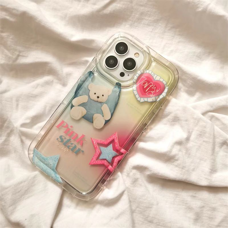 เคสโทรศัพท์มือถือแบบนิ่ม-tpu-ใส-กันกระแทก-ลายหมีน่ารัก-สําหรับ-iphone-14-13-12-11-pro-xs-max-x-xr-7-8-6-6s-plus