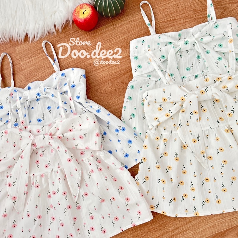 doodee2-เสื้อสายเดี่ยว-แต่งโบว์หน้า-จั้มเอว
