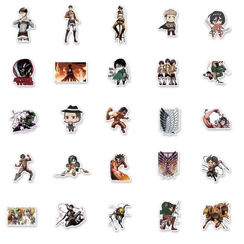 สติ๊กเกอร์-attack-on-titan-391-ผ่าพิภพไททัน-100ชิ้น-ไททัน-titan-ตกแต่ง-กระเป๋า-สติ้กเกอร์-รูปภาพ-สมุด-ผ้าคลุม-ไท-ทัน