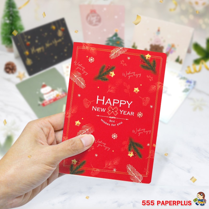 555paperplus-ซื้อใน-live-ลด-50-การ์ดปีใหม่-อวยพรปีใหม่-10-9x14-9-ซม-ib022-new-year-greeting-card-การ์ดพร้อมซอง