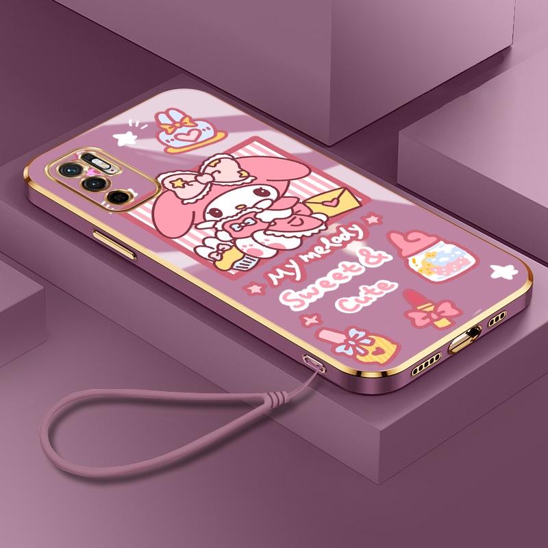 เคสซิลิโคนนิ่ม-ลายการ์ตูนเมโลดี้-พร้อมสายคล้อง-หรูหรา-สําหรับ-xiaomi-mi-poco-m4-pro-poco-m3-pro-5g-poco-m2-pro-4g