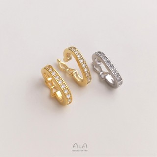 เครื่องประดับ สร้อยคอโซ่ หัวเข็มขัด ทองคําขาว 14K18K ประดับเพทาย คริสตัล ไข่มุก diy