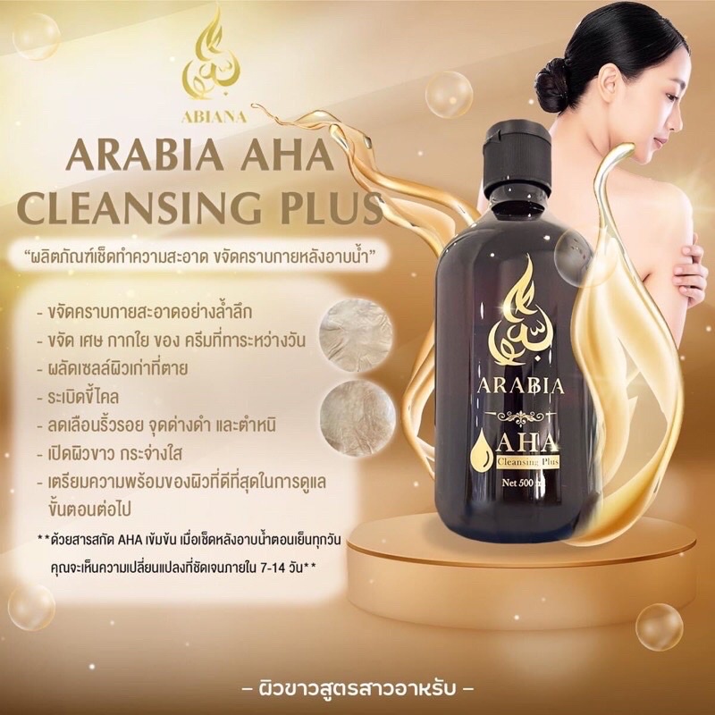 ภาพหน้าปกสินค้าส่งฟรี แถมสำลี ABIANA AHA Cleansing Plus คลีนซิ่งเช็ดทำความสะอาดผิว อาเบียน่า จากร้าน sayahcasnovee บน Shopee