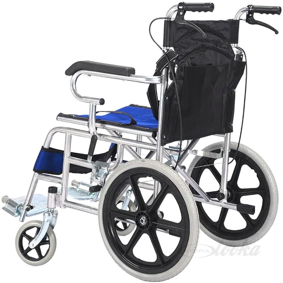 wheelchair-รถเข็นผู้ป่วย-วีลแชร์-พับได้-พกพาสะดวก-ทำจากเหล็กกล้าเคลือบคาบอนอย่างดี-แข็งแรง-ทนทาน