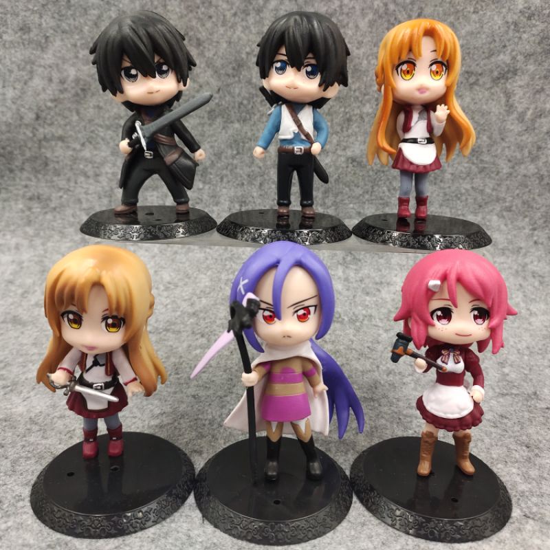 โมเดล Sword Art online (SAO) ครบชุด 6 ตัว ขนาด 8-9 cm งานน่ารักมาก♥️ ...