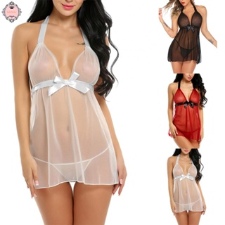 Robes Nightwear Pajamas See Through Sexy Sleeveless Transparent Underwear