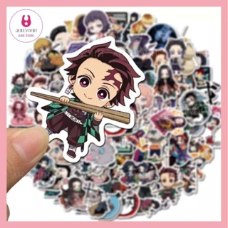 AHH.YOHH (50 ชิ้น) สติ๊กเกอร์ชุดดาบพิฆาตอสูร Demon Slayer sticker สําหรับติดตกแต่งโทรศัพท์ ติดไดอารี่ ติดการ์ดอวยพร สวยๆ