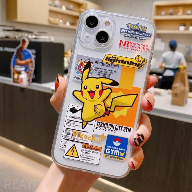 เคสโทรศัพท์มือถือ-ลายการ์ตูนโปเกม่อน-ปิกาจู-สําหรับ-iphone-se-13promax-14-12-11-xs-xr-se2020-7-8plus-pokemon-pikachu