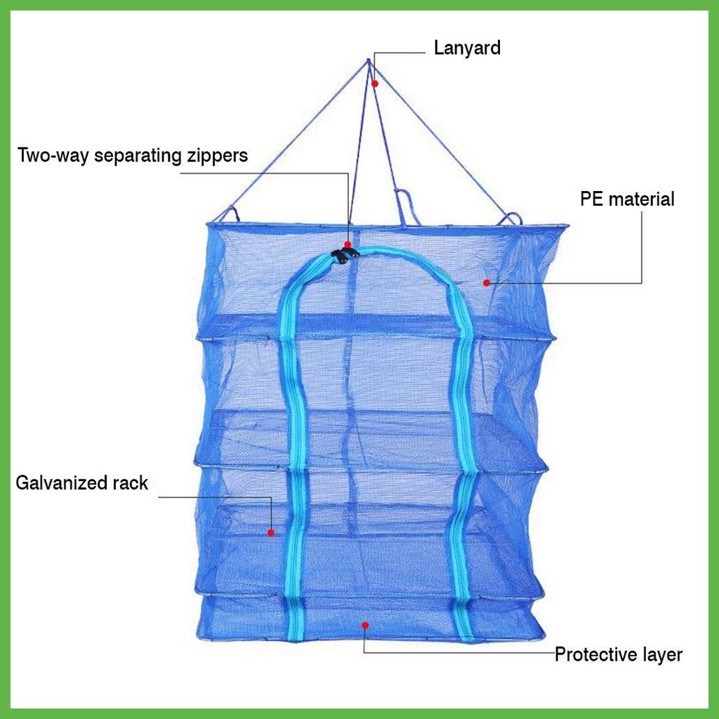 ตาข่ายตากปลา-กุ้ง-ผัก-ผลไม้-4-ชั้น-พับได้