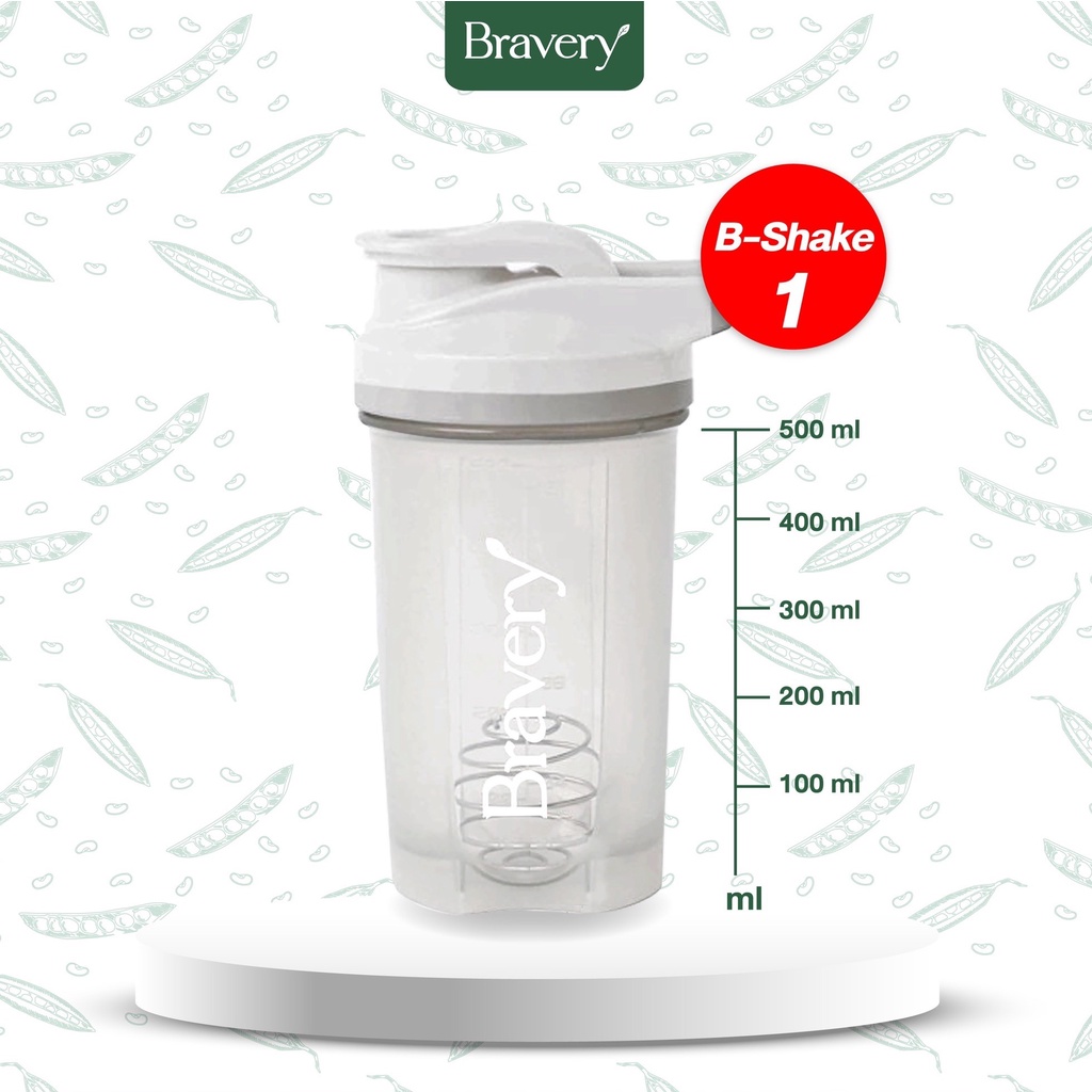 แก้วเชค Bravery Shaker รุ่น B-Shake 1 ปริมาณ 500 ml. (BPA Free) สีขาว ...