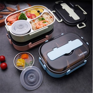 Portable Lunch Box for School Kids 304 Stainless Steel Picnic Bento Box Microwave Food Box with Compartments Storage Con