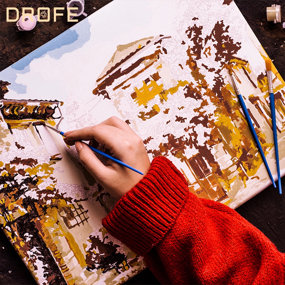 drofe-ภาพจิตรกรรมยูนิคอร์น-บนผ้าใบ-พร้อมกรอบรูป-20x20-ซม-diy-สําหรับตกแต่งบ้าน