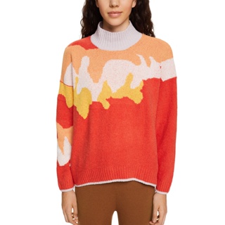 ESPRIT Womens Multicoloured knitted jumper - Orange Red (XS-XXL)