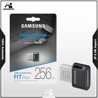 SAMSUNG MUF-256AB/AM FIT Plus 256GB - 400MB/s USB 3.1 Flash Drive, Gunmetal Gray 64GB 12GB