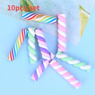 10 ชิ้น / เซต เค้ก ขนมหวาน เครื่องปั้นดินเผา นุ่ม ช็อคโกแลต บาร์ ด้านหลังแบน DIY อุปกรณ์ตกแต่งเคสโทรศัพท์มือถือ