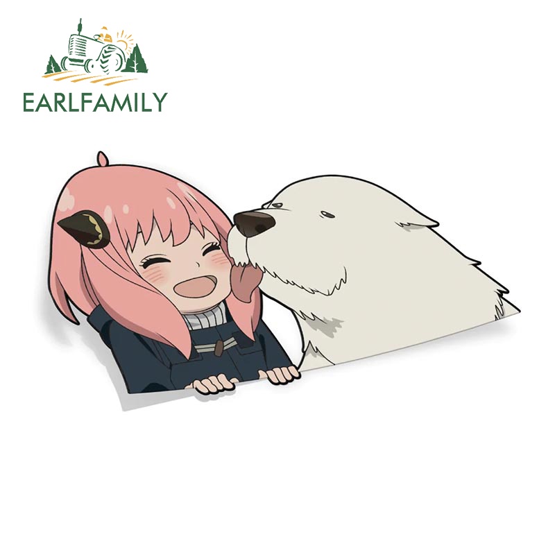 earlfamily-สติกเกอร์-ลายการ์ตูนอนิเมะ-spy-x-family-rv-jdm-camper-ขนาด-13-ซม-x-7-1-ซม-สําหรับติดตกแต่งรถยนต์-แล็ปท็อป