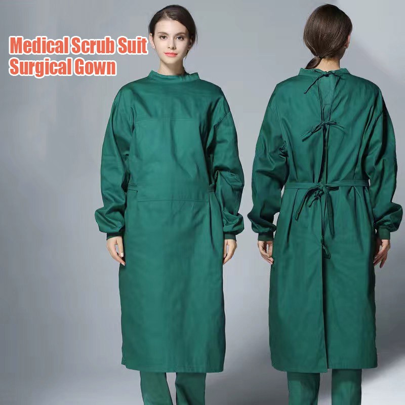 แท้จริงscrub-suit-clothes-medical-suits-for-women-men-surgical-gown-wear-nurse-set-hospital-uniform-surgical-clothes-cot