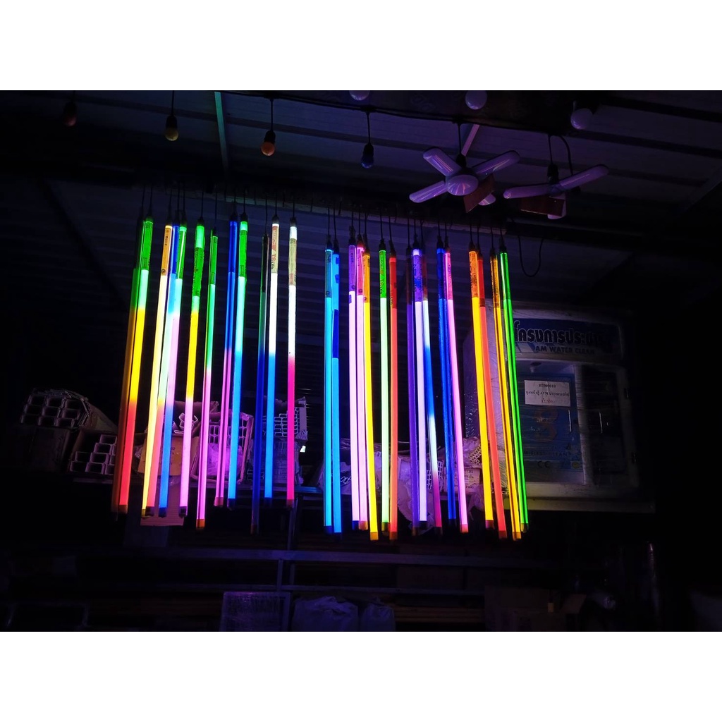 หลอดไฟ-นีออนสีงานวัด-หลอด-led-สี-กันน้ำ-3-in-1-ขนาด-18w-ขั้วไฟกันน้ำ-bewon