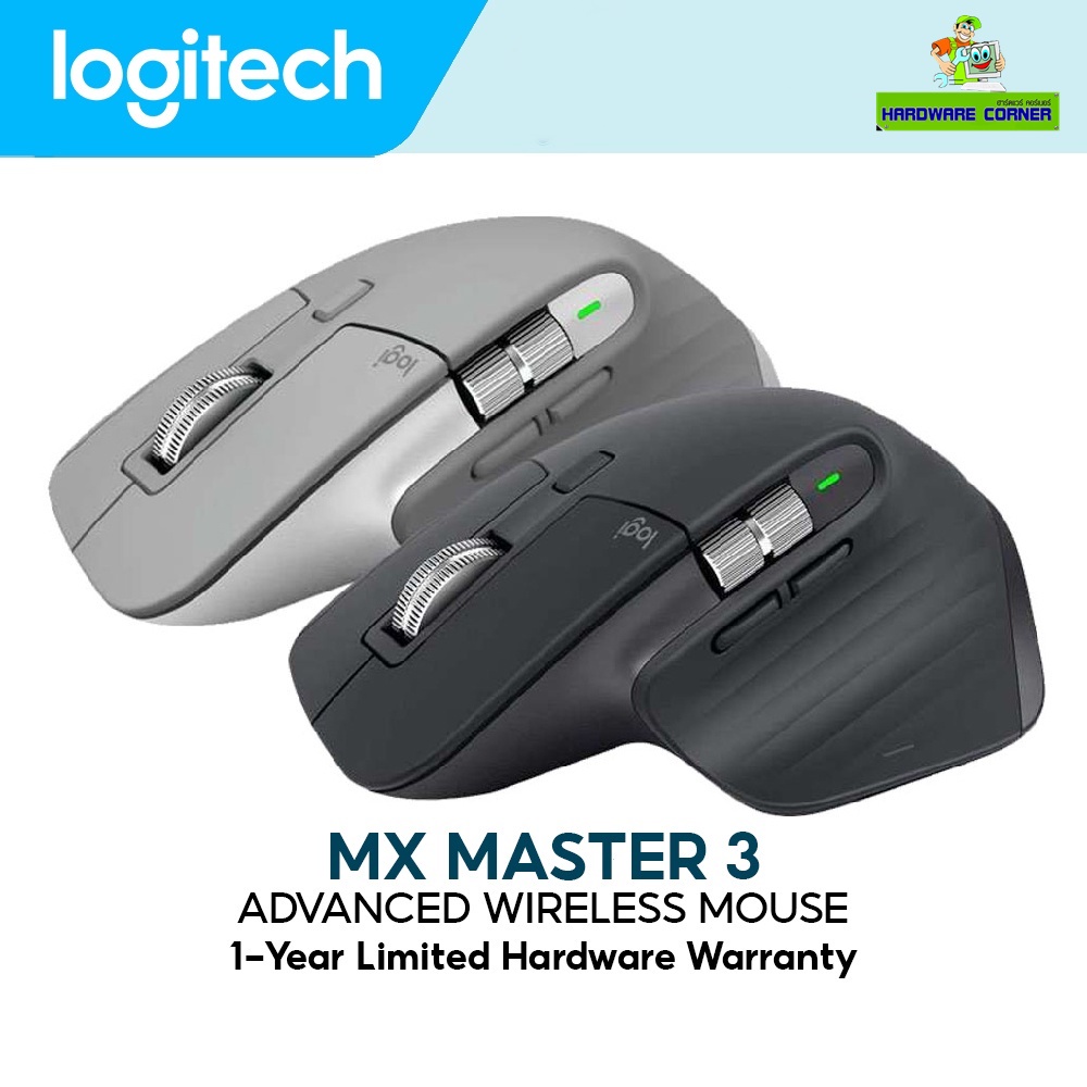 ภาพหน้าปกสินค้าโปรแรง ️เมาส์ไร้สาย ️ Logitech MX Master 3 Advanced Wireless Mouse - Graphite Warranty 1 - Y