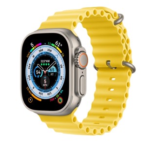 【สายนาฬิกา】สายนาฬิกาข้อมือซิลิโคน หัวเข็มขัดคู่ สําหรับ Apple watch T800 iwatch