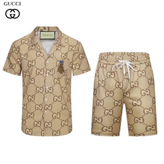 Gu -- CC -- เสื้อเชิ้ตลําลอง พิมพ์ลายสับปะรด ดอกกุหลาบ สไตล์วินเทจ ใส่สบาย