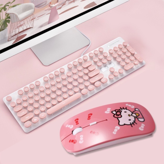 พร้อมส่ง-เม้าส์ไร้สาย-ลายคิตตี้-เม้าส์มีสาย-ลายการ์ตูน-น่ารัก-usb-wireless-mouse-bluerubystore