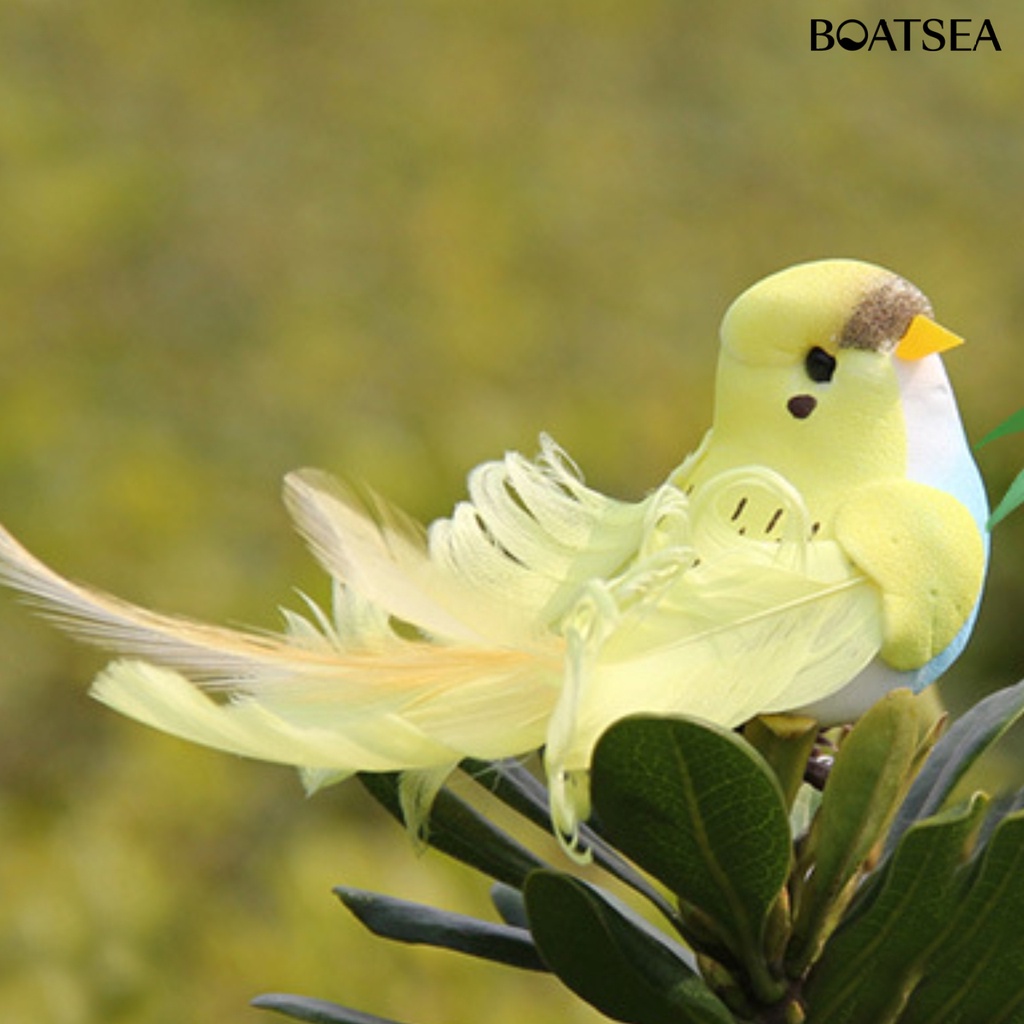 boatsea-นกปลอม-โฟม-ขนนกหยิก-เหมือนจริง-กันจางหาย-สัมผัสเหมือนจริง-สีสันสดใส-พร็อพถ่ายภาพน่ารัก-สําหรับบ้าน