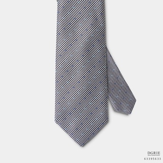 Navy&amp;Blue Dot Two tone Houndstooth 3 Inch Necktie-เนคไทลายจุดสีฟ้าและสีน้ำเงินทูโทน