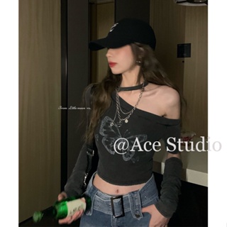 Ace Studio เสื้อครอป ins เสื้อคลุม Trendy Korean Style สวย ins A29J07S 37Z230910