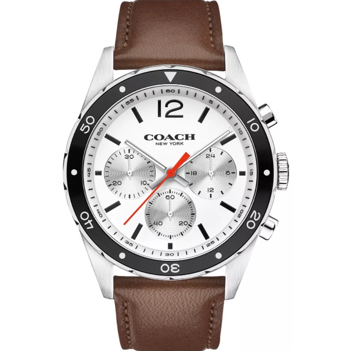 Coach Chronograph Leather Men Watch 14602057 Shopee Thailand