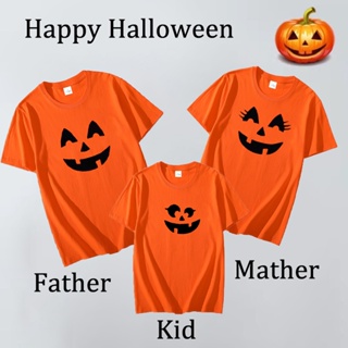 (พร้อมส่ง)เสื้อยืดฮาโลวีน เสื้อยืด Halloween ฮาโลวีนครอบครัวฟักทอง ความงามเสื้อยืด ฮาโลวีน ชุดฮาโลวีน ชุดฮาโลวีนเด็ก