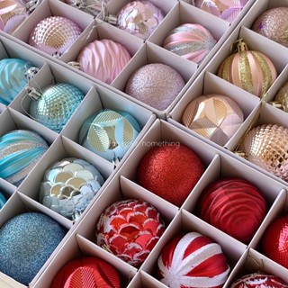 ลูกบอลคริสต์มาสตกแต่งต้นคริสต์มาสเซต 12 ลูก Set christmas ball 12 pcs | faryheyz