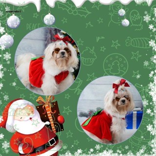 ✿ Small Dog Winter Clothes Christmas Costume Santa Dress Uniform Fashion Pet Princess Dresses for Cats Dog Kitten Clothe