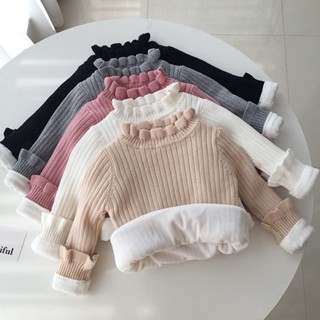 [Babycat] พร้อมส่ง เสื้อกันหนาว ผ้าฝ้ายแท้ แบบหนา ให้ความอบอุ่น แฟชั่นบอททอม สไตล์เกาหลี และญี่ปุ่น สําหรับเด็กผู้หญิง