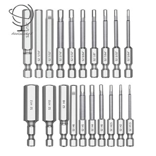 20PC Hex Head Hex Wrench Drill Bit Set 2.3Inch Long 1/4Inch Diameter Quick Release Shank Magnetic Screwdriver Bit Set